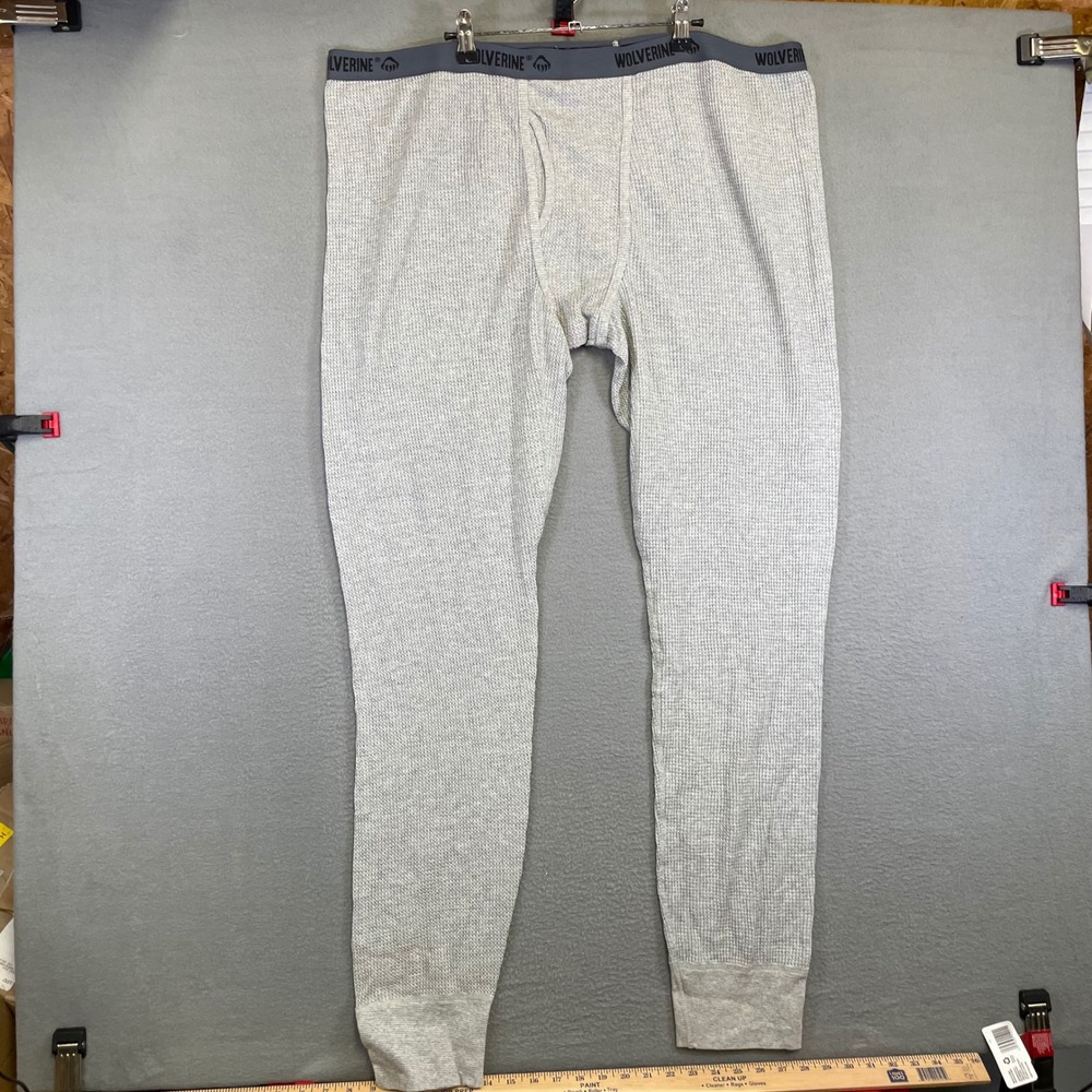 Wolverine Thermal Pants Men's 2XL Gray Waffle Knit Base Layer Long Johns